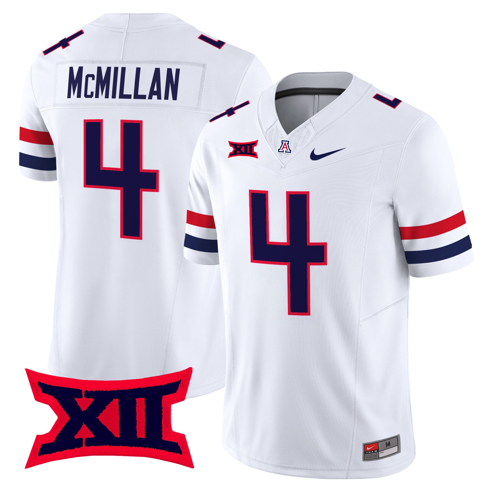 Men Arizona Wildcats #4 Mcmillan White Nike 2024 Vapor Limited NCAA Jersey->more ncaa teams->NCAA Jersey